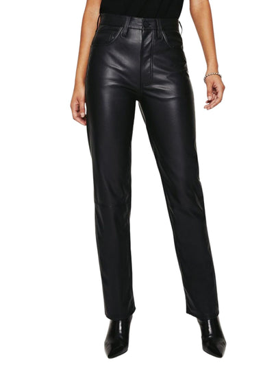 Alexxis Straight Faux Leather Black AG Jeans
