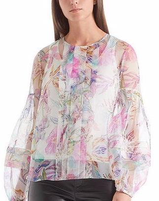 organza floral blouse 