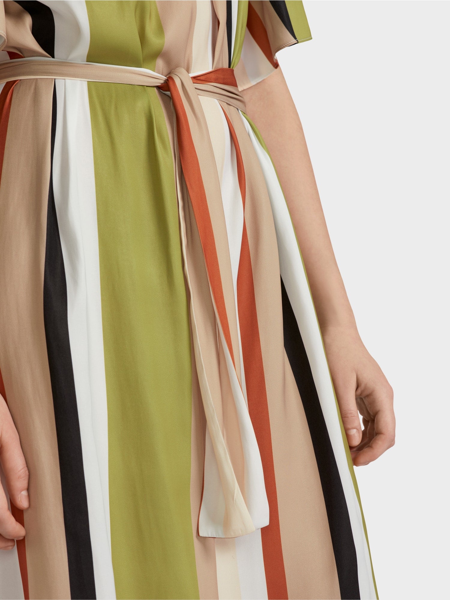 Raglan Dress with Vertical Stripes