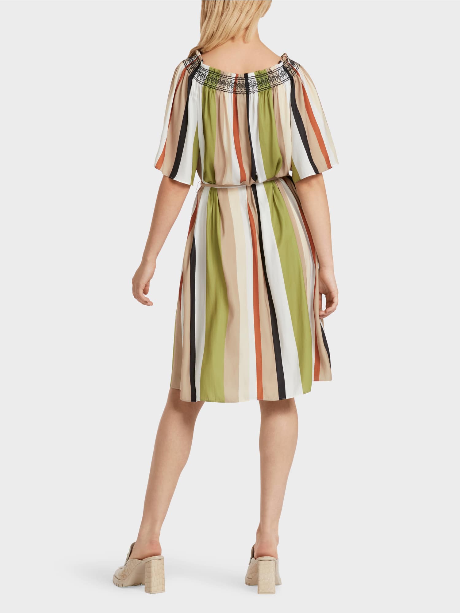 Raglan Dress with Vertical Stripes