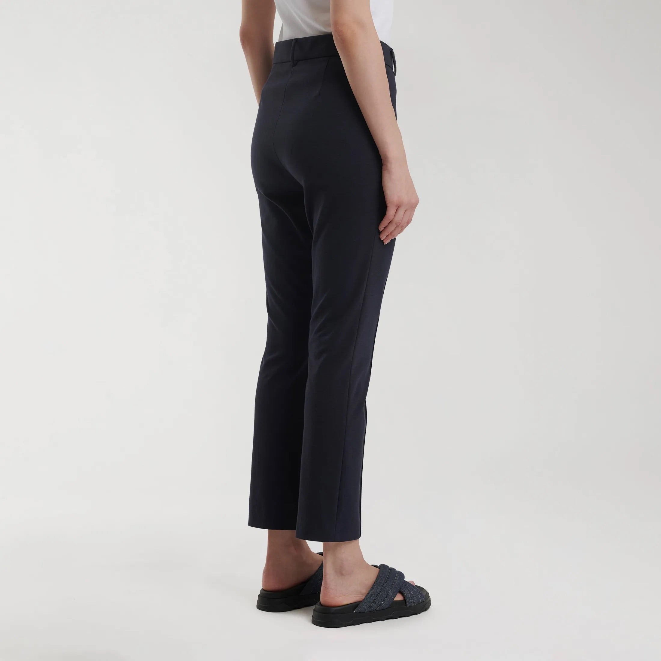 Cotton Skinny Trousers Ink Blue